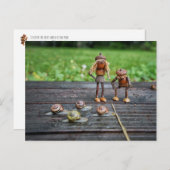 Carte Postale Les elfes d'Acorn regardent les courses d'escargot (Devant / Derrière)