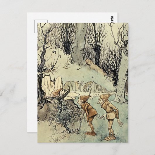 Carte Postale "Les elfes dans le bois" par Arthur Rackham (Devant / Derrière)