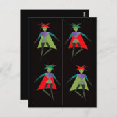 Carte Postale Les elfes de danse signet (Devant / Derrière)