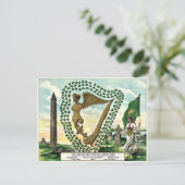 Carte Postale Les Emblèmes historiques de l'Irlande (Debout devant)