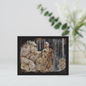 Carte Postale Les enfants avec le troll de pierre (Debout devant)