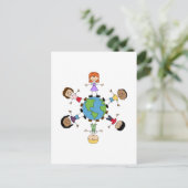 Carte Postale Les Enfants Dans Le Monde (Debout devant)
