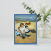 Carte Postale Les enfants de Mary Cassatt sur la plage (1884) (Debout devant)