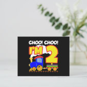 Carte Postale Les enfants Train Choo Choo 2ème anniversaire Choo (Debout devant)