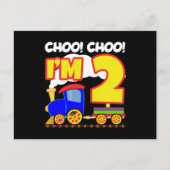 Carte Postale Les enfants Train Choo Choo 2ème anniversaire Choo (Devant)