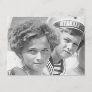 Carte Postale Les enfants tsar de Russie Olga et Tsarevitch Alex