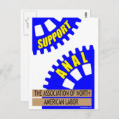 Carte Postale Les engrenages de l'industrie Grind the Worker Up! (Devant / Derrière)