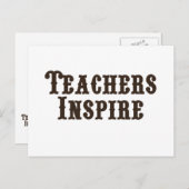 Carte Postale Les enseignants inspirent (Devant / Derrière)