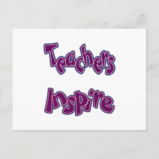 Carte Postale Les enseignants inspirent (Devant)