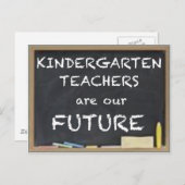 CARTE POSTALE LES ENSEIGNANTS KINDERGARTEN SONT NOTRE AVENIR (Devant / Derrière)