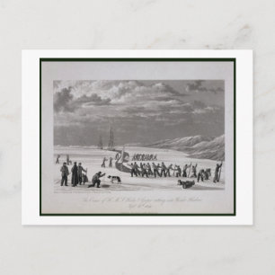 Carte Postale Les équipages de H.M.S. Hecla & Griper coupant en 