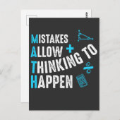 Carte Postale Les erreurs des enseignants en mathématiques de l' (Devant / Derrière)