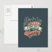 Carte Postale Les erreurs sont la preuve Citations motivationnel (Devant / Derrière)