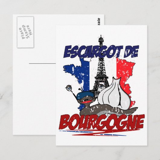 Carte Postale Les escargots (Devant / Derrière)