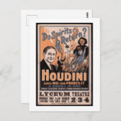 Carte Postale Les esprits reviennent-ils ? Houdini dit non (Devant / Derrière)