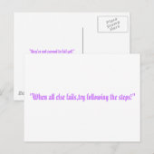 Carte Postale les étapes (Devant / Derrière)