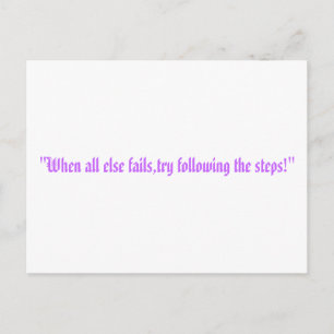 Carte Postale les étapes