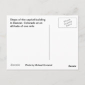 Carte Postale Les étapes capitales du Colorado (Dos)