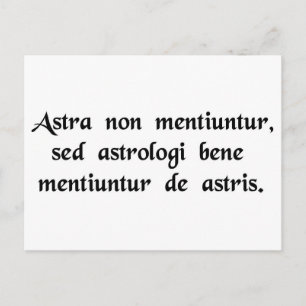 Carte Postale Les étoiles ne mentent jamais, mais les astrologue