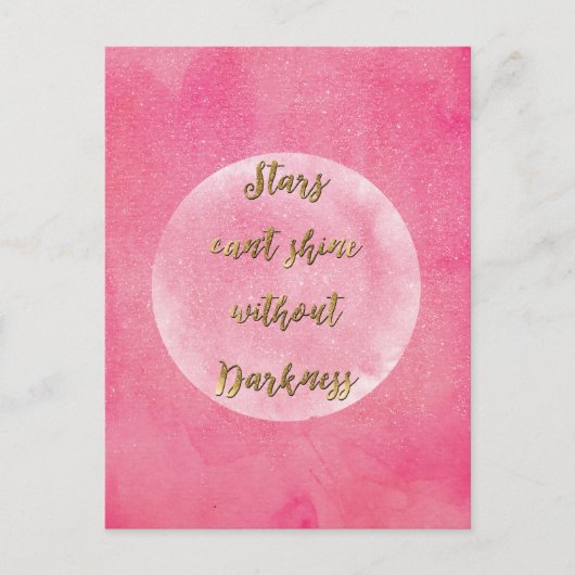 Carte Postale "Les étoiles ne peuvent briller sans ténèbres" (Devant)