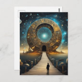 Carte Postale Les étoiles tournent autour du point central du sp (Devant / Derrière)