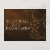 Carte Postale "Les expériences enseignent la sagesse" Motivation (Devant)