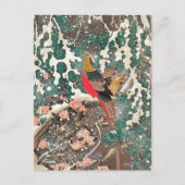 Carte Postale Les faisans d'or en neige par Ito Jakuchu (Devant)