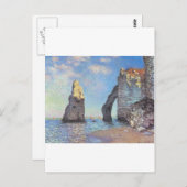 Carte Postale Les falaises d'Etretat - Claude Monet (Devant / Derrière)