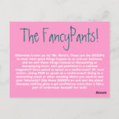 Carte Postale Les Fancypants BGBOP. (Dos)