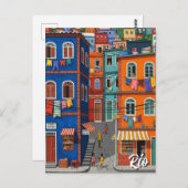 Carte Postale Les Favelas à Rio de Janeiro (Devant / Derrière)