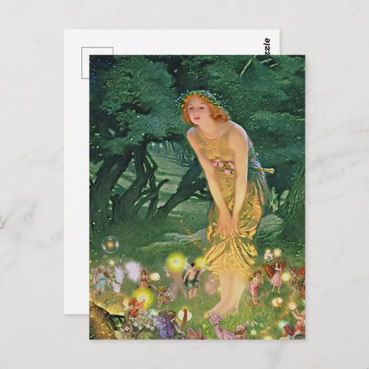 Carte Postale Les fées au clair de lune (Devant / Derrière)