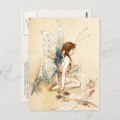 Carte Postale Les fées lui ont apporté une paire d'ailes (Devant / Derrière)