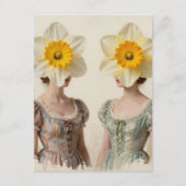 Carte Postale Les femmes à tête de jonquille (Devant)