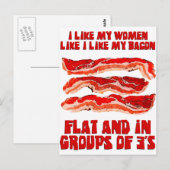 Carte Postale Les femmes comme Bacon (Devant / Derrière)