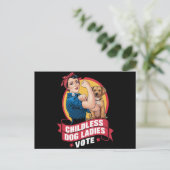 Carte Postale Les femmes de chat sans enfants Votent Chien Le Ch (Debout devant)