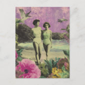Carte Postale Les Femmes de la plage à pied (Devant)