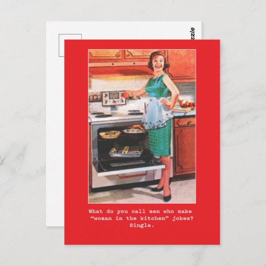 Carte Postale Les femmes "Juste pour s'amuser" Man Joke Card (Devant / Derrière)