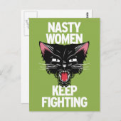 Carte Postale Les femmes malveillantes continuent à combattre la (Devant / Derrière)