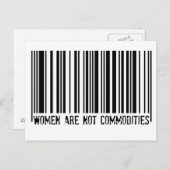 Carte Postale Les femmes ne sont pas des marchandises (Devant / Derrière)