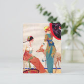 Carte Postale Les femmes parasols et Greyhound (Debout devant)