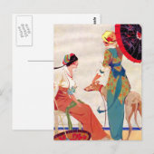Carte Postale Les femmes parasols et Greyhound (Devant / Derrière)