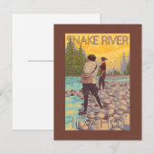 Carte Postale Les femmes pilotent la pêche - la rivière Snake, (Devant / Derrière)