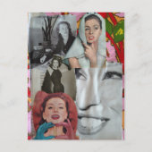 Carte Postale Les femmes rétro en collage (Devant)