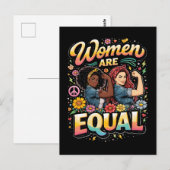 Carte Postale Les femmes sont égales (Devant / Derrière)