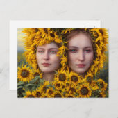 Carte Postale Les femmes tournesol (Devant / Derrière)