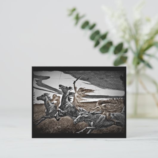 Carte Postale Les femmes vikings dans une tempête (Debout devant)