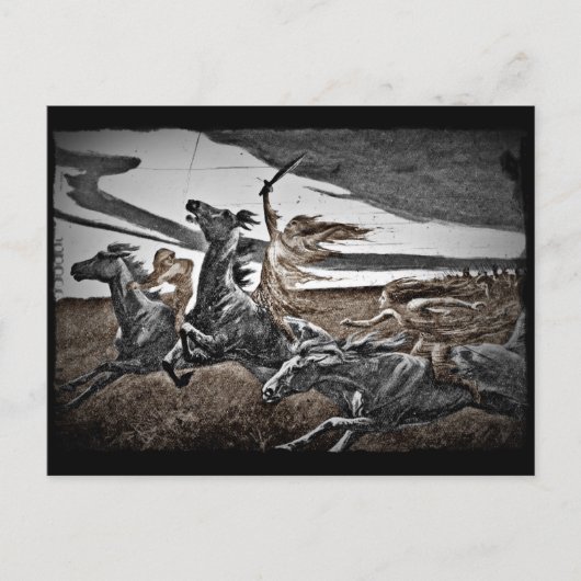 Carte Postale Les femmes vikings dans une tempête (Devant)