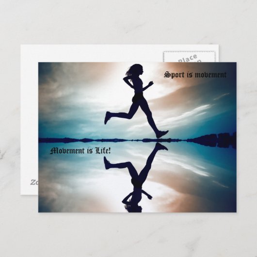 Carte Postale Les filles courent (Devant / Derrière)