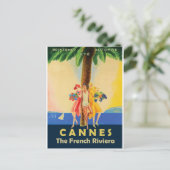 Carte Postale Les filles de Cannes sous le Palmier (Debout devant)