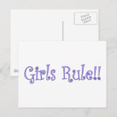 Carte Postale Les filles gouvernent ! (Devant / Derrière)